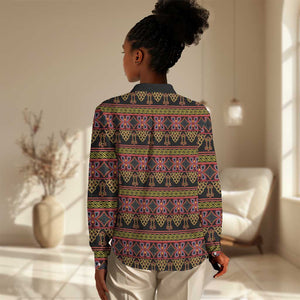 Toghu Cameroon Women Casual Shirt Traditional Pattern
