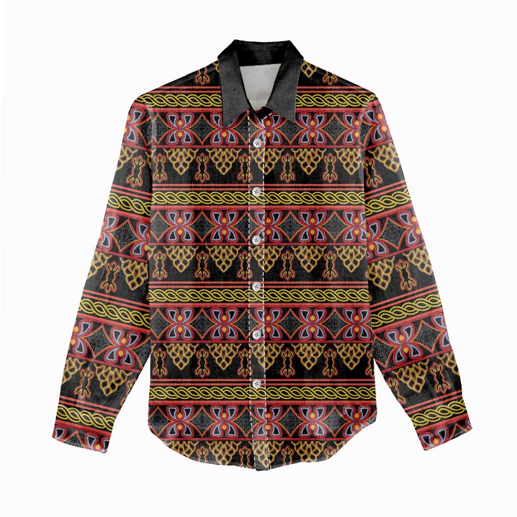 Toghu Cameroon Women Casual Shirt Traditional Pattern