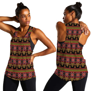Toghu Cameroon Women Racerback Tank Traditional Pattern