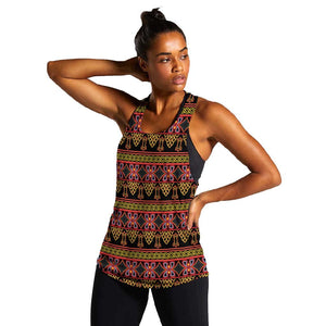 Toghu Cameroon Women Racerback Tank Traditional Pattern