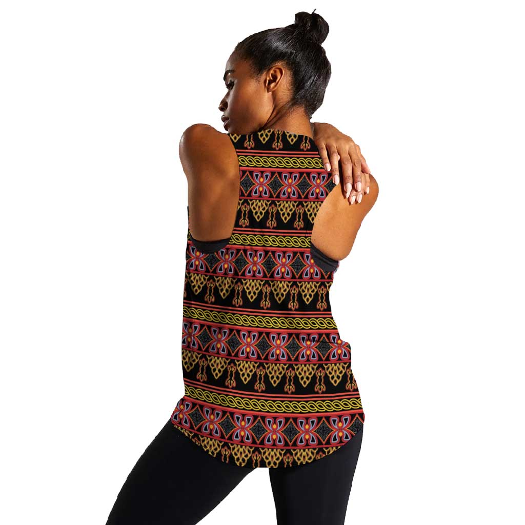 Toghu Cameroon Women Racerback Tank Traditional Pattern