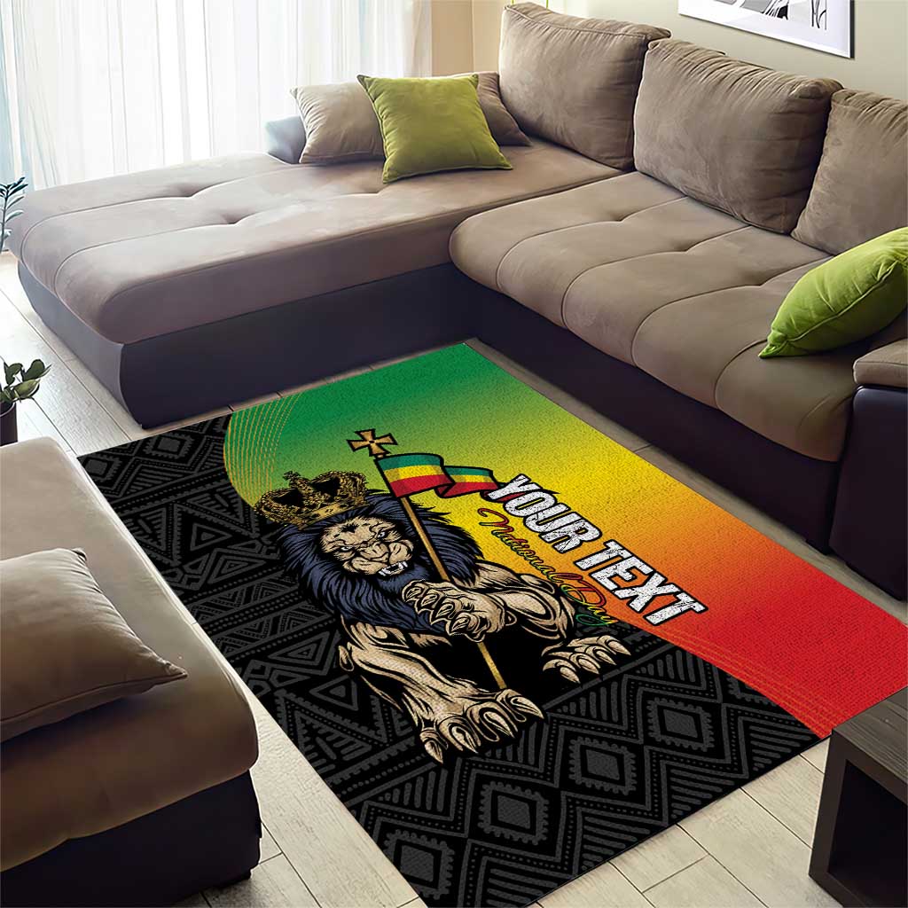 Personalized Ethiopia Area Rug Happy National Day