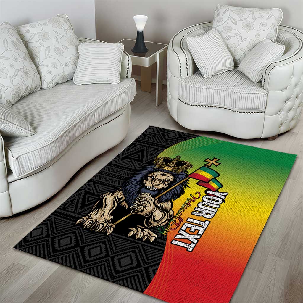 Personalized Ethiopia Area Rug Happy National Day