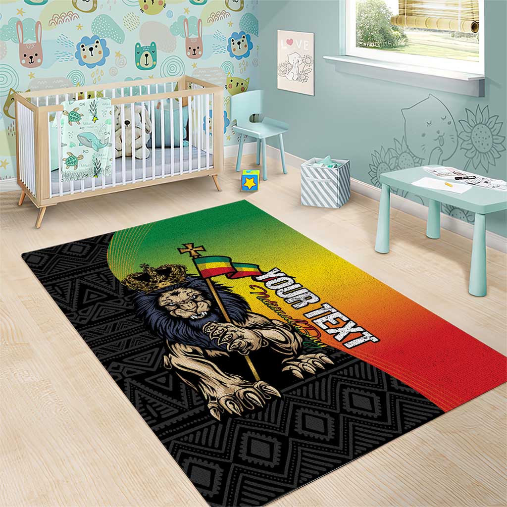 Personalized Ethiopia Area Rug Happy National Day