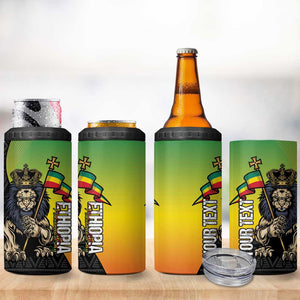 Personalized Ethiopia 4 in 1 Can Cooler Tumbler Happy National Day