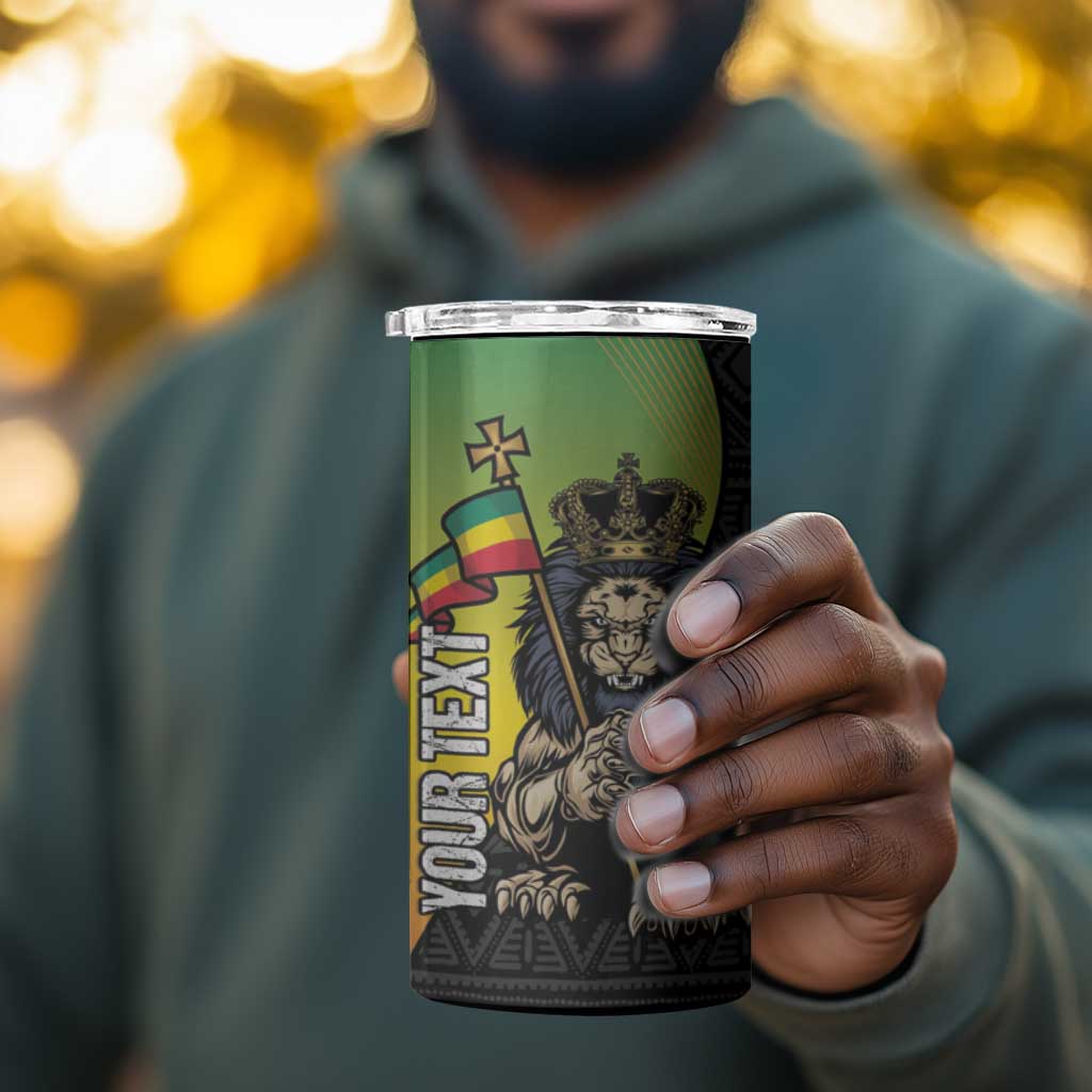 Personalized Ethiopia 4 in 1 Can Cooler Tumbler Happy National Day