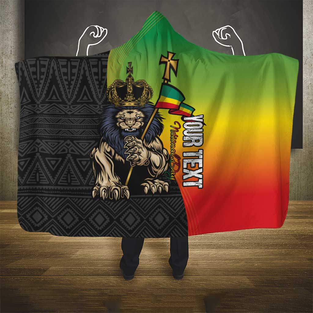 Personalized Ethiopia Hooded Blanket Happy National Day