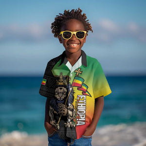 Personalized Ethiopia Kid Hawaiian Shirt Happy National Day