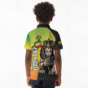 Personalized Ethiopia Kid Polo Shirt Happy National Day
