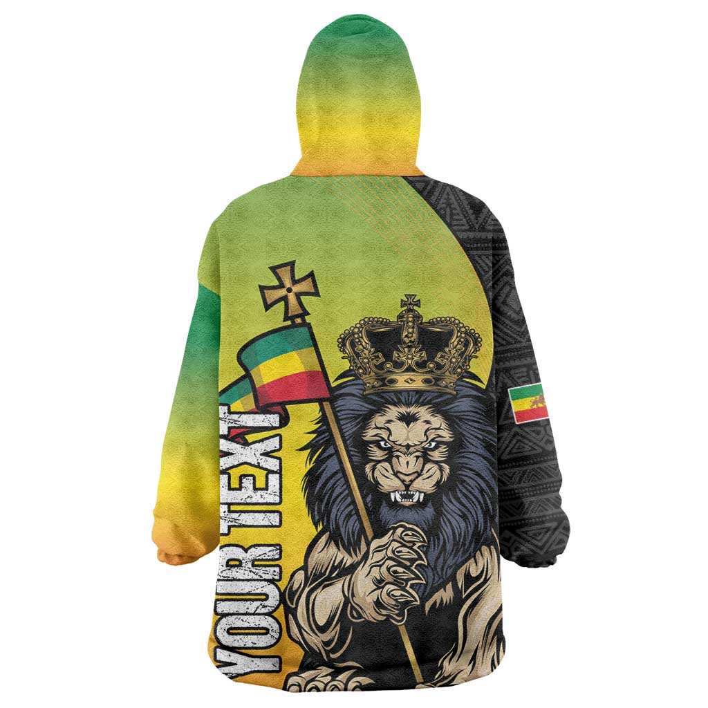 Personalized Ethiopia Kid Wearable Blanket Hoodie Happy National Day