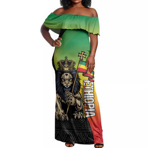 Personalized Ethiopia Off Shoulder Maxi Dress Happy National Day