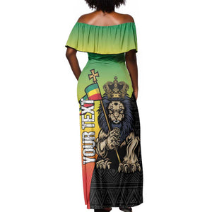 Personalized Ethiopia Off Shoulder Maxi Dress Happy National Day