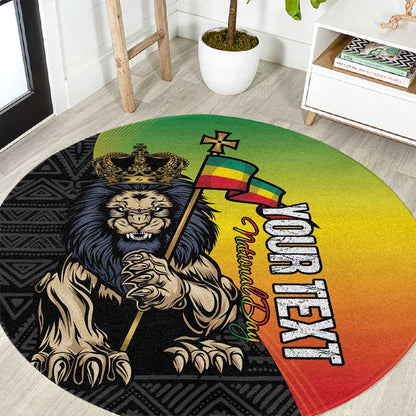 Personalized Ethiopia Round Carpet Happy National Day