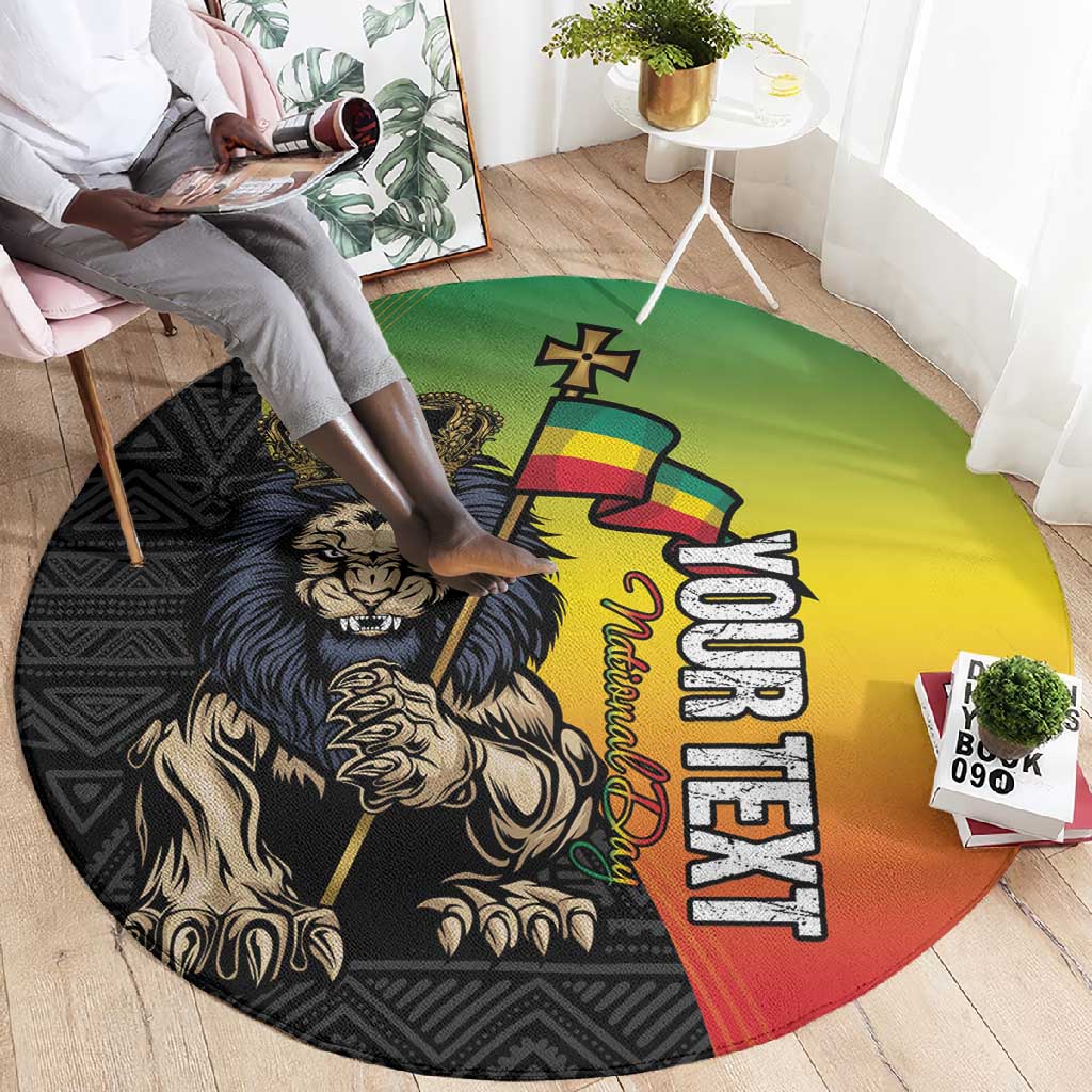 Personalized Ethiopia Round Carpet Happy National Day