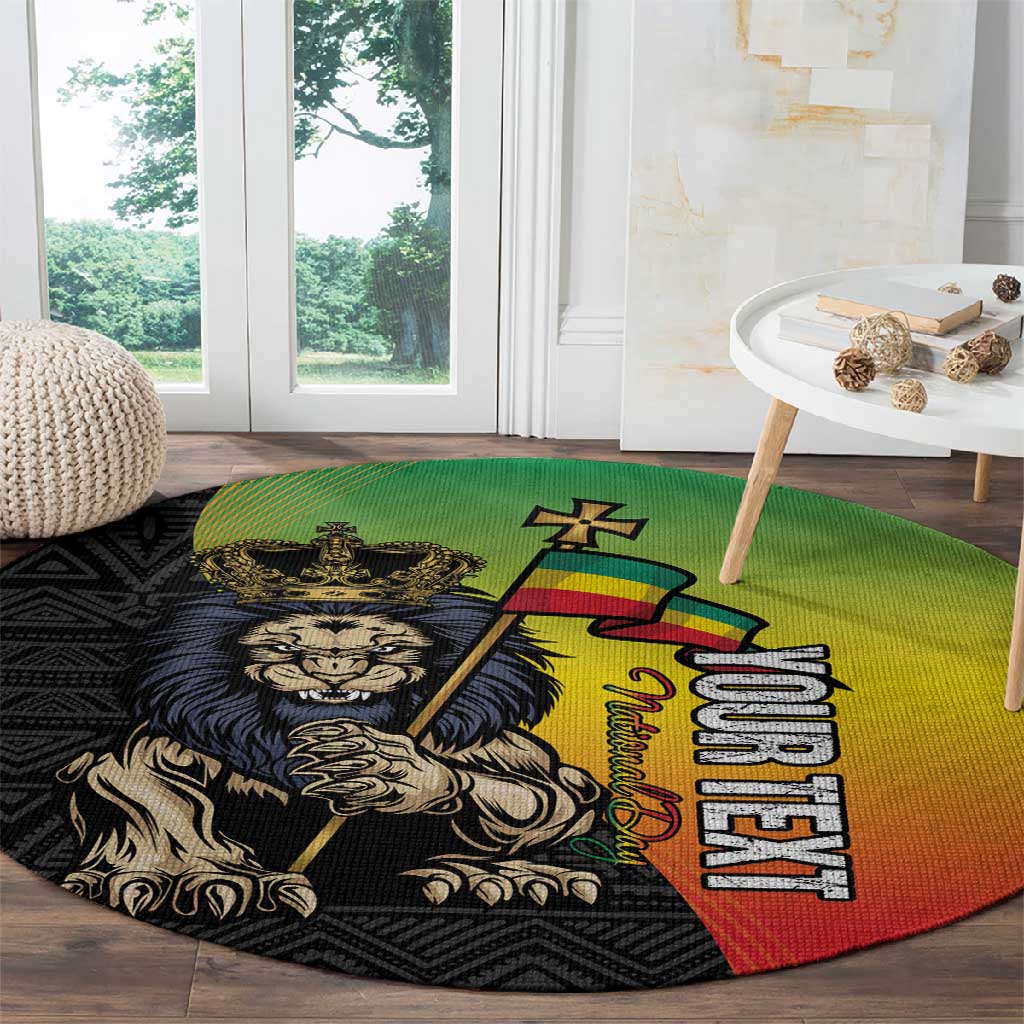 Personalized Ethiopia Round Carpet Happy National Day