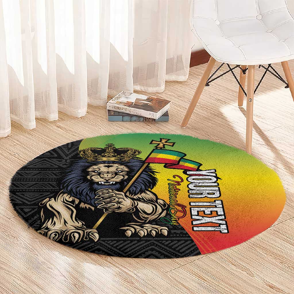 Personalized Ethiopia Round Carpet Happy National Day