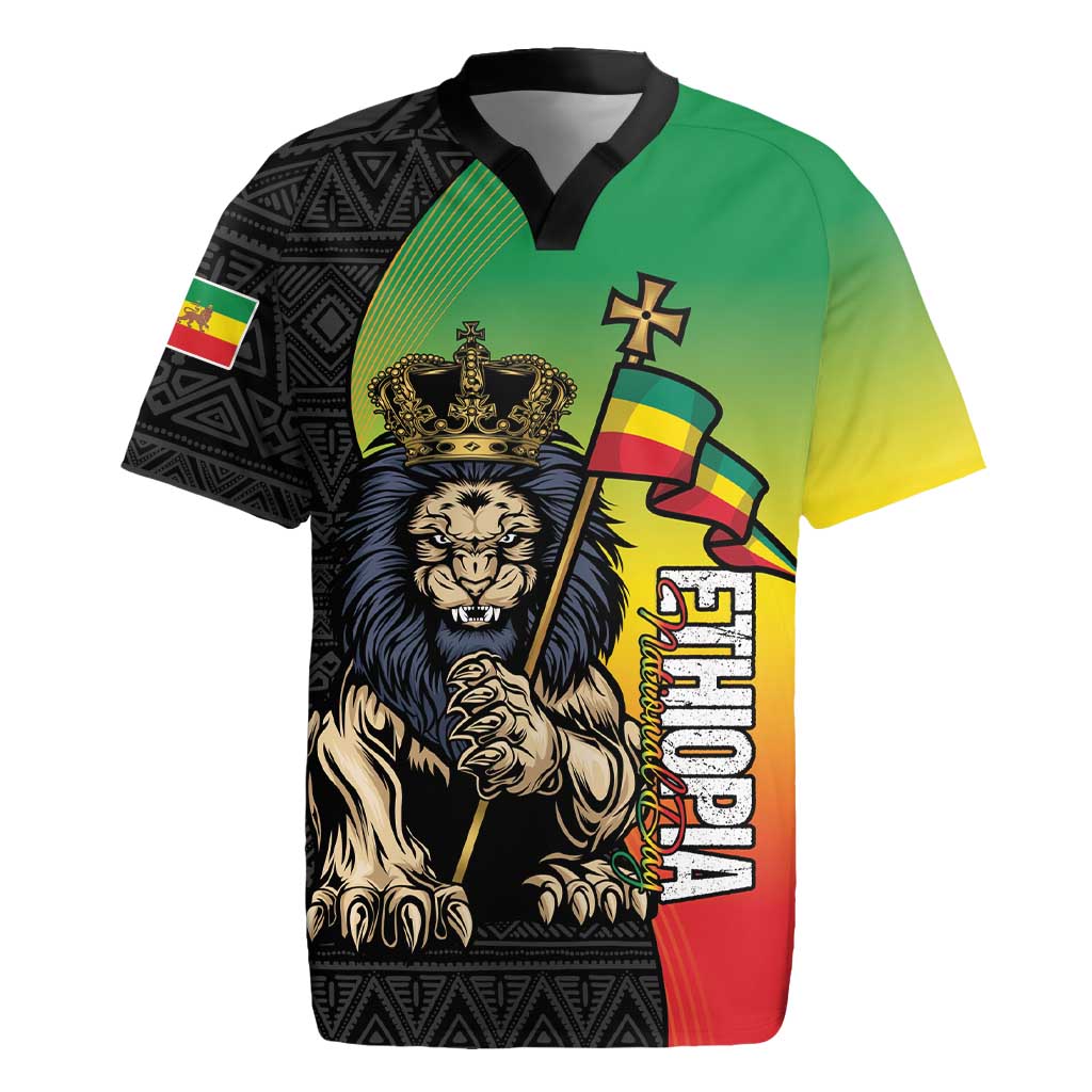Personalized Ethiopia Rugby Jersey Happy National Day
