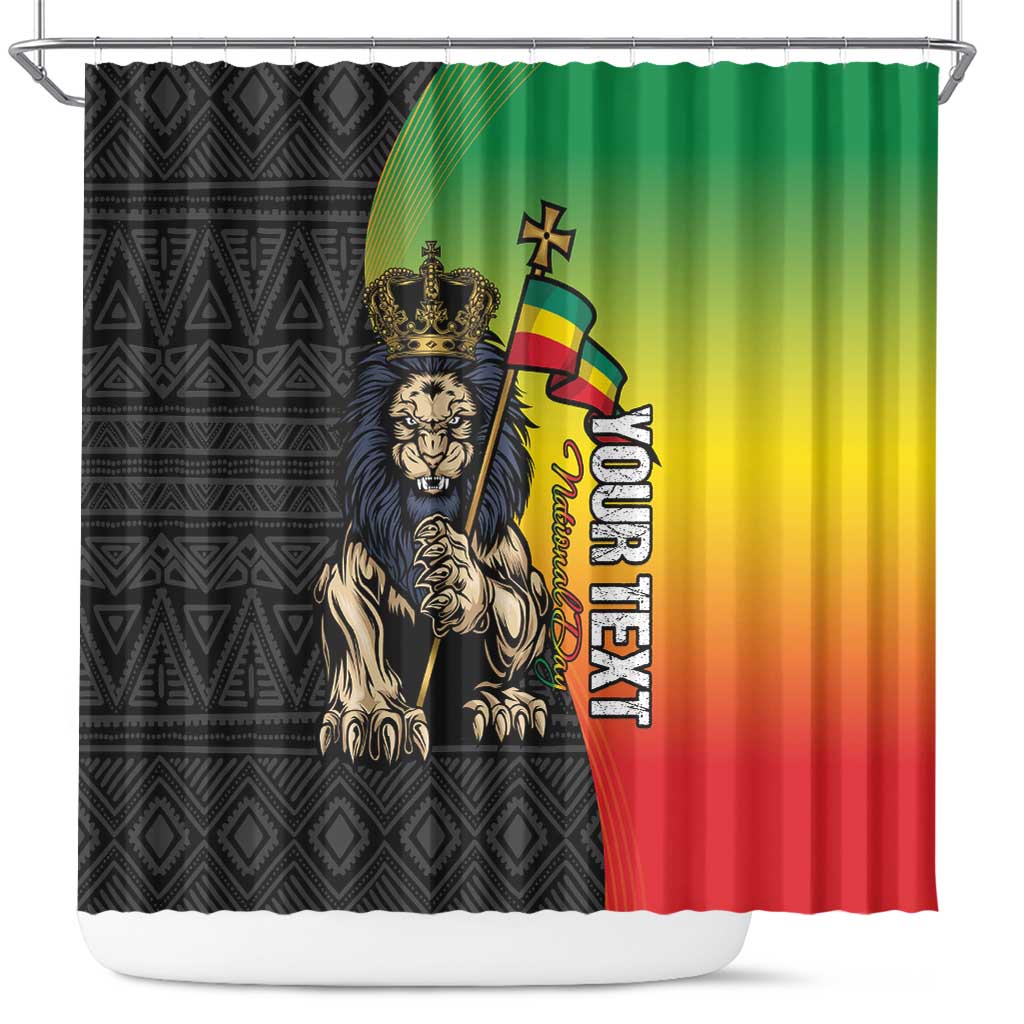 Personalized Ethiopia Shower Curtain Happy National Day