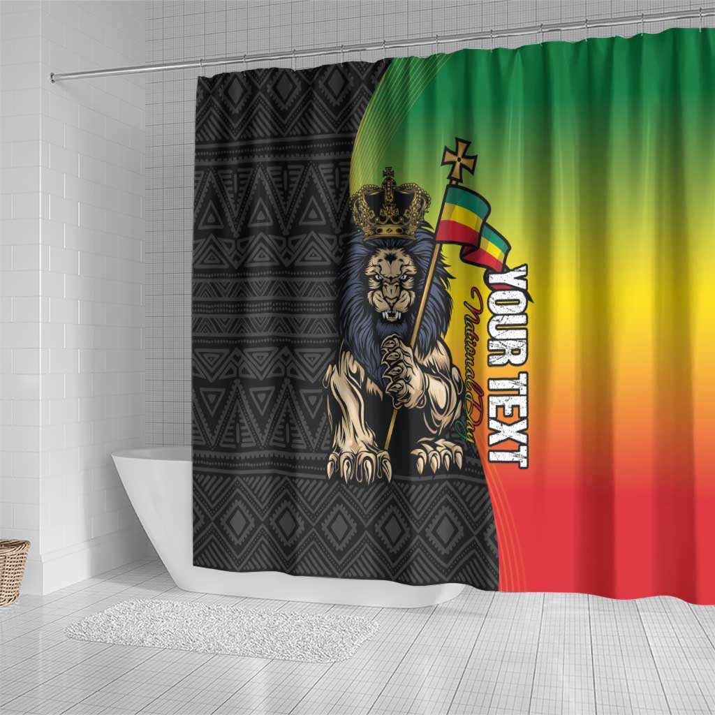 Personalized Ethiopia Shower Curtain Happy National Day