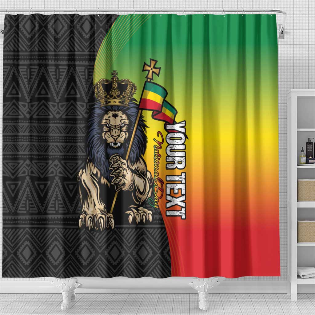 Personalized Ethiopia Shower Curtain Happy National Day