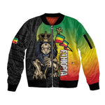 Personalized Ethiopia Sleeve Zip Bomber Jacket Happy National Day