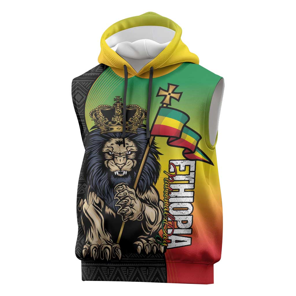 Personalized Ethiopia Sleeveless Hoodie Happy National Day - African Pride