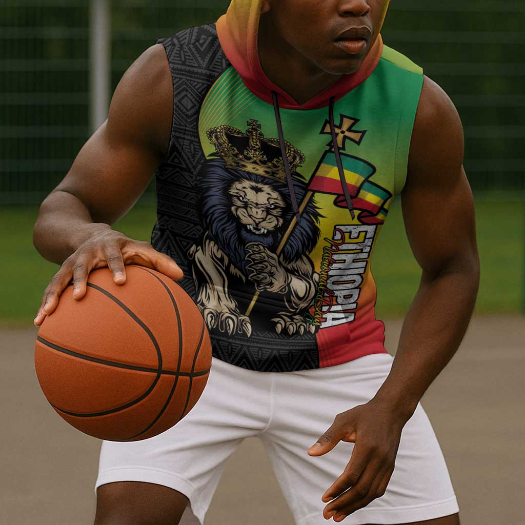 Personalized Ethiopia Sleeveless Hoodie Happy National Day - African Pride