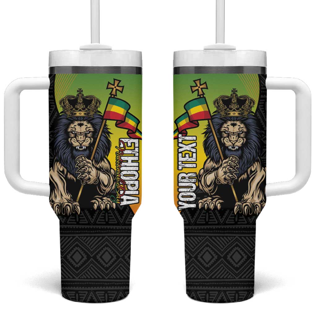 Personalized Ethiopia Tumbler With Handle Happy National Day