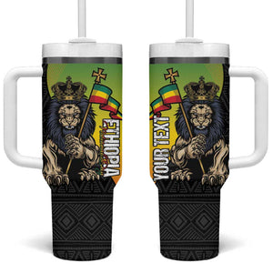 Personalized Ethiopia Tumbler With Handle Happy National Day