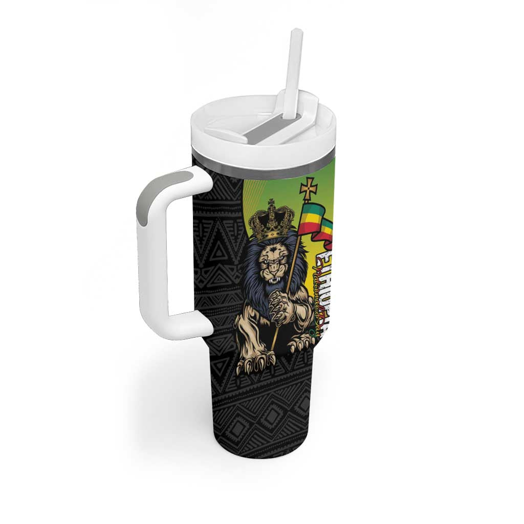 Personalized Ethiopia Tumbler With Handle Happy National Day