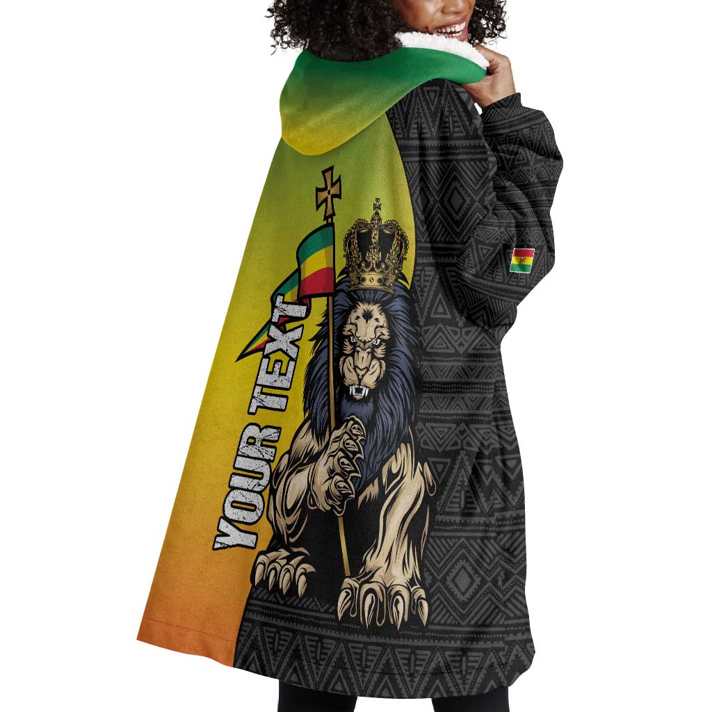 Personalized Ethiopia Wearable Blanket Hoodie Happy National Day