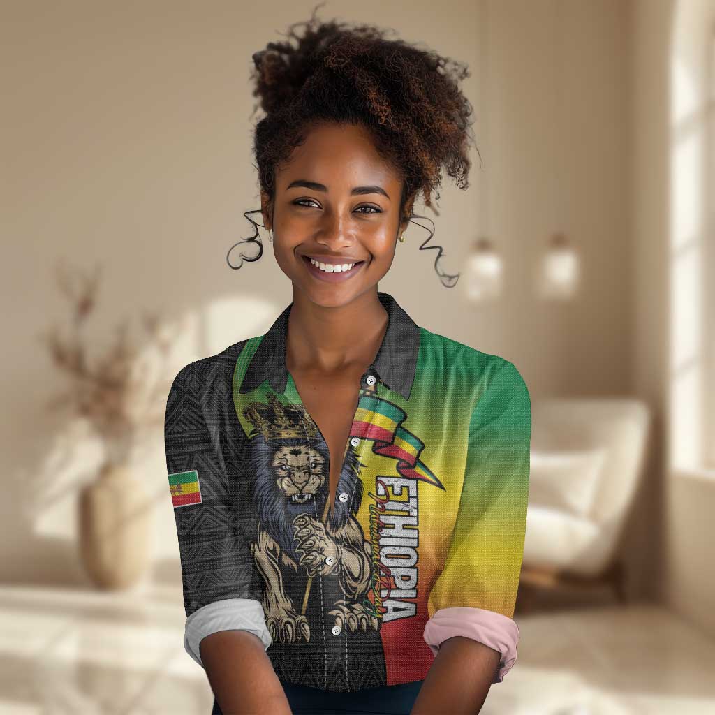 Personalized Ethiopia Women Casual Shirt Happy National Day