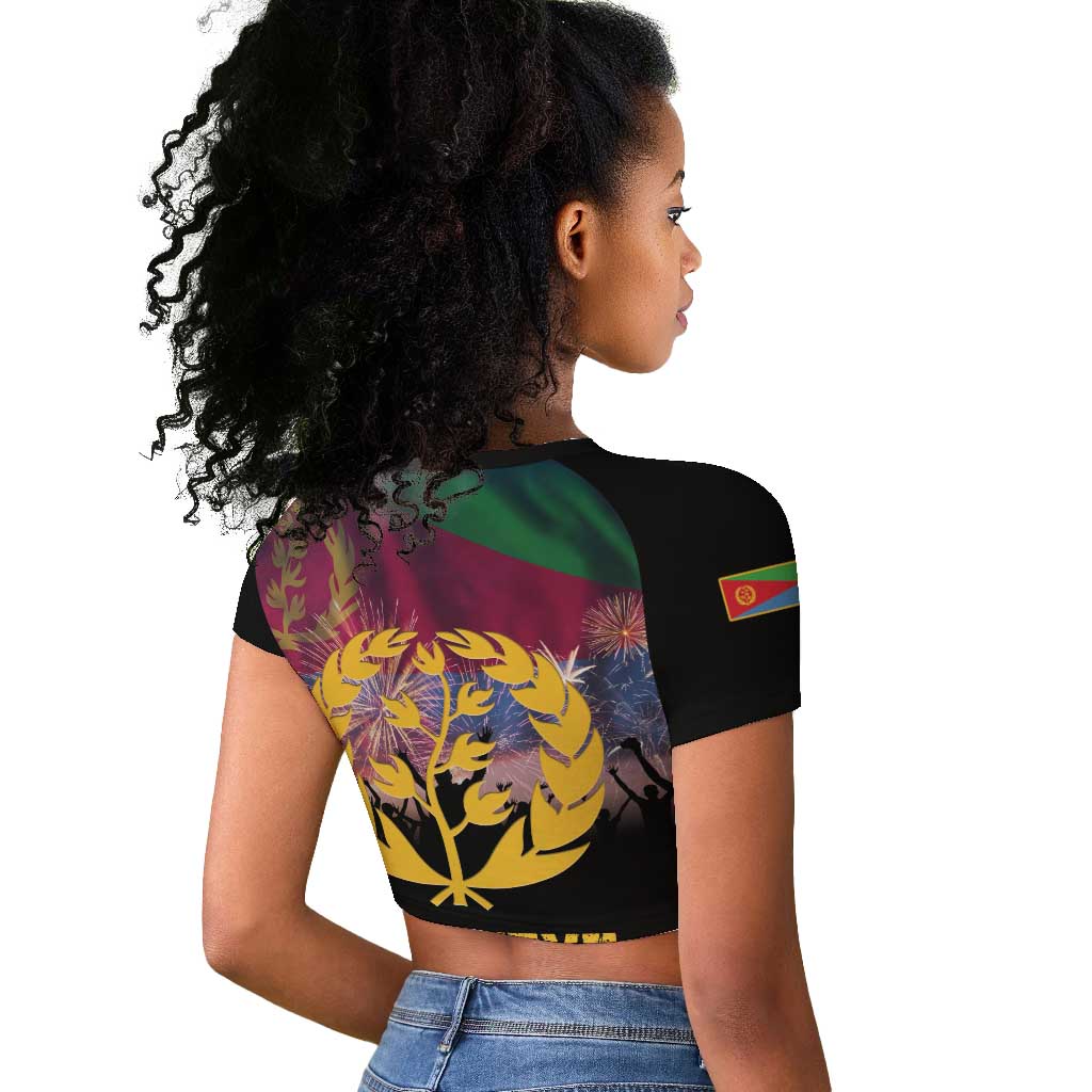 Personalized Eritrea Martyrs Day Raglan Cropped T shirt Never Forgot June 20