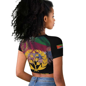 Personalized Eritrea Martyrs Day Raglan Cropped T shirt Never Forgot June 20