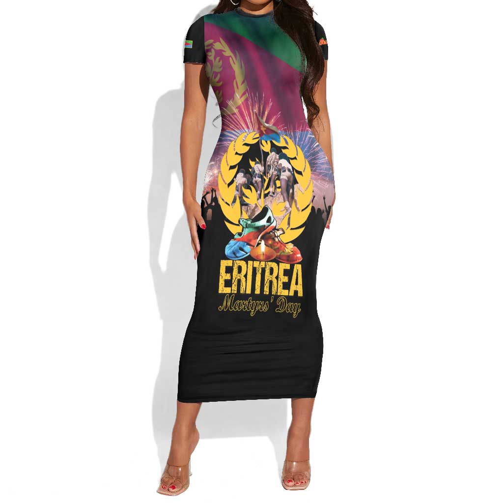 Personalized Eritrea Martyrs Day Short Sleeve Bodycon Dress Never Forgot June 20 LT15