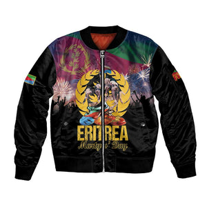 Personalized Eritrea Martyrs Day Sleeve Zip Bomber Jacket Never Forgot June 20