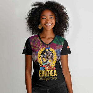 Personalized Eritrea Martyrs Day Women V-Neck T-Shirt Never Forgot June 20