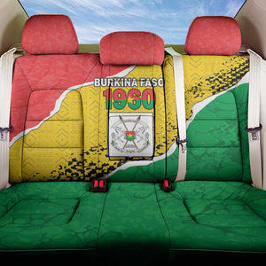 Happy Burkina Faso Back Car Seat Cover Independence Day - Bogolan Pattern - African Pride