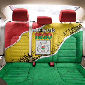 Happy Burkina Faso Back Car Seat Cover Independence Day - Bogolan Pattern - African Pride