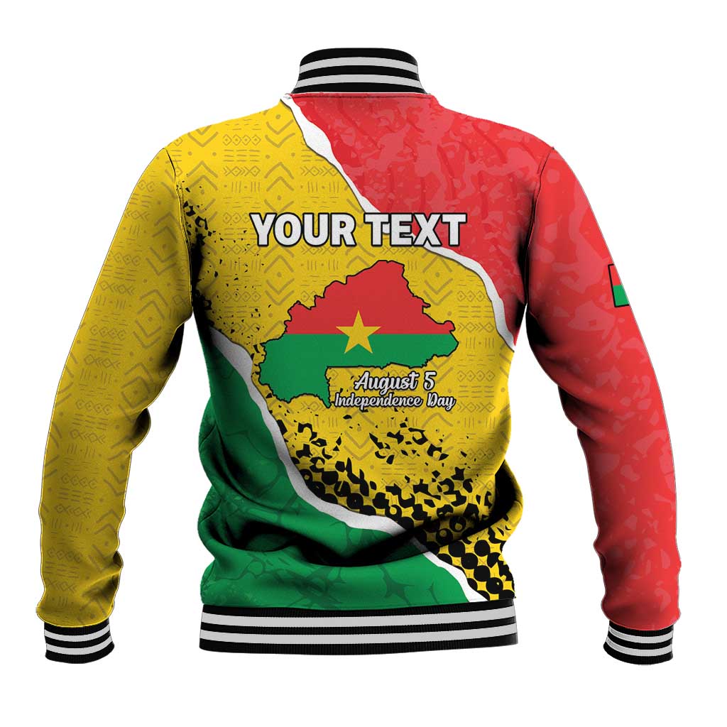 Personalized Happy Burkina Faso Baseball Jacket Independence Day - Bogolan Pattern - African Pride