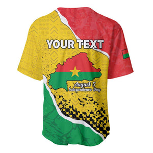 Personalized Happy Burkina Faso Baseball Jersey Independence Day - Bogolan Pattern - African Pride