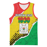 Personalized Happy Burkina Faso Basketball Jersey Independence Day - Bogolan Pattern - African Pride