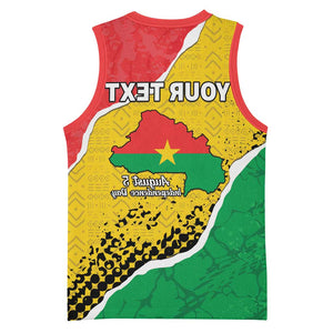 Personalized Happy Burkina Faso Basketball Jersey Independence Day - Bogolan Pattern - African Pride