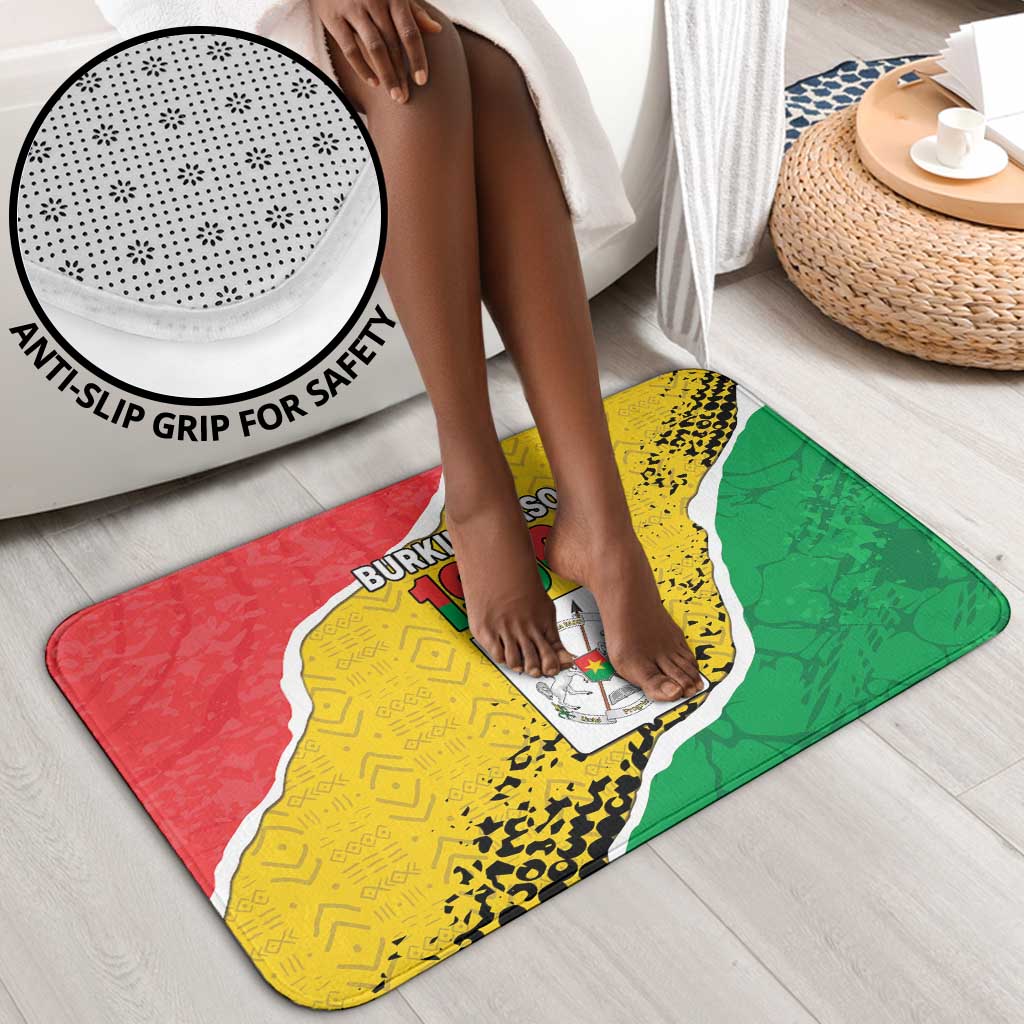 Burkina Faso Independence Day Bathroom Set Coat Of Arms - Grunge Style