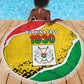 Happy Burkina Faso Beach Blanket Independence Day - Bogolan Pattern - African Pride