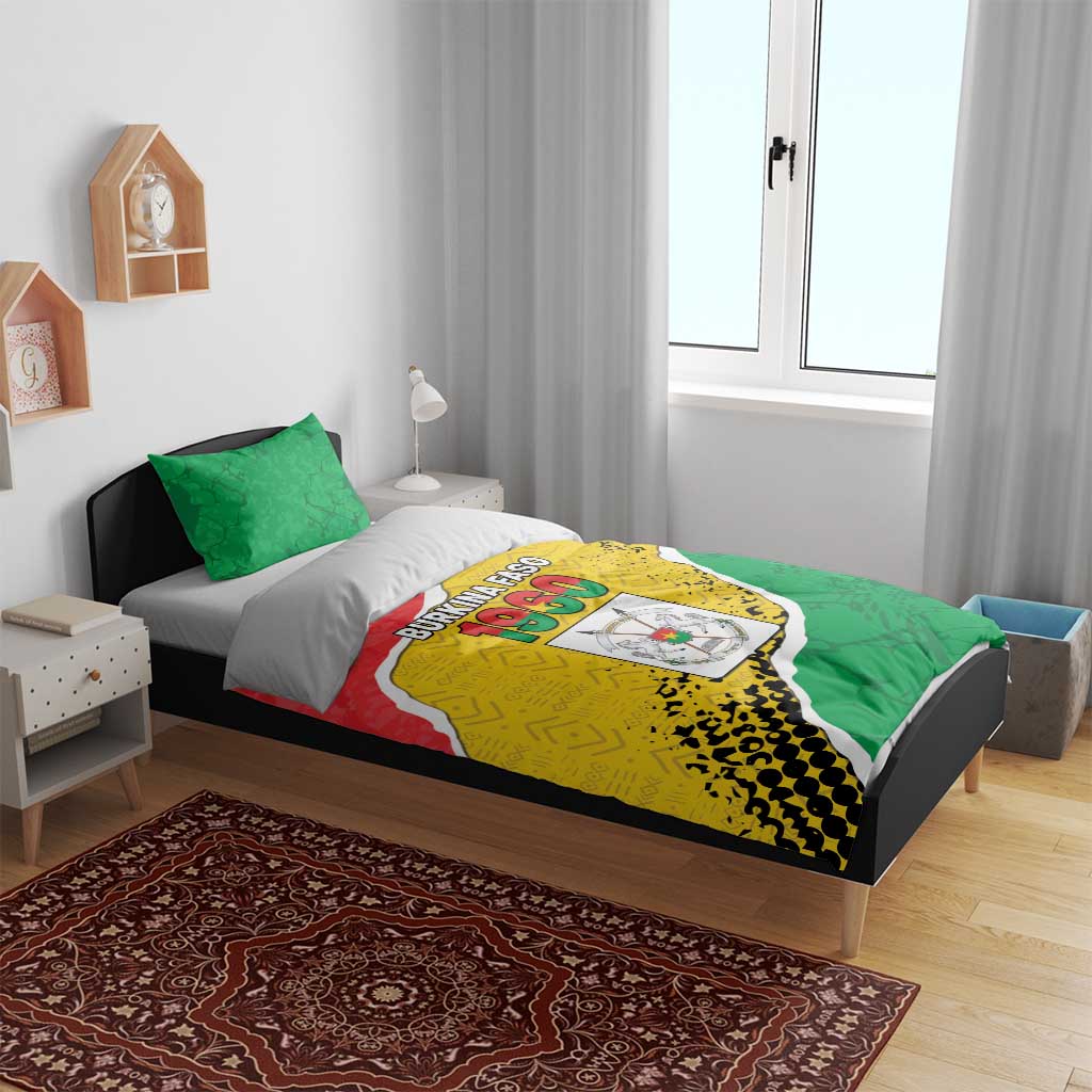 Happy Burkina Faso Bedding Set Independence Day - Bogolan Pattern - African Pride