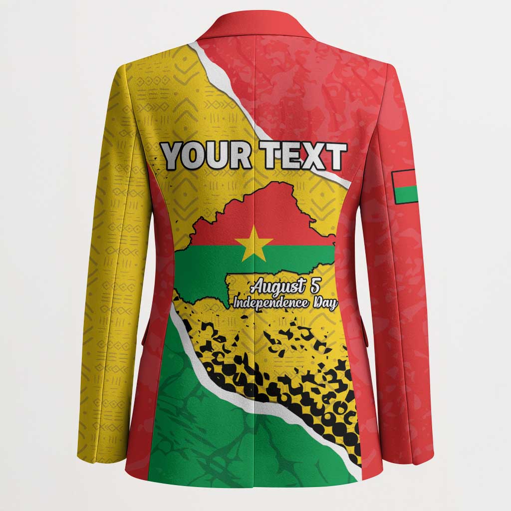 Personalized Burkina Faso Independence Day Blazer Coat Of Arms - Grunge Style