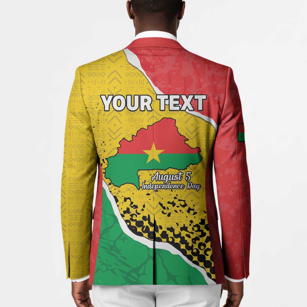 Personalized Burkina Faso Independence Day Blazer Coat Of Arms - Grunge Style