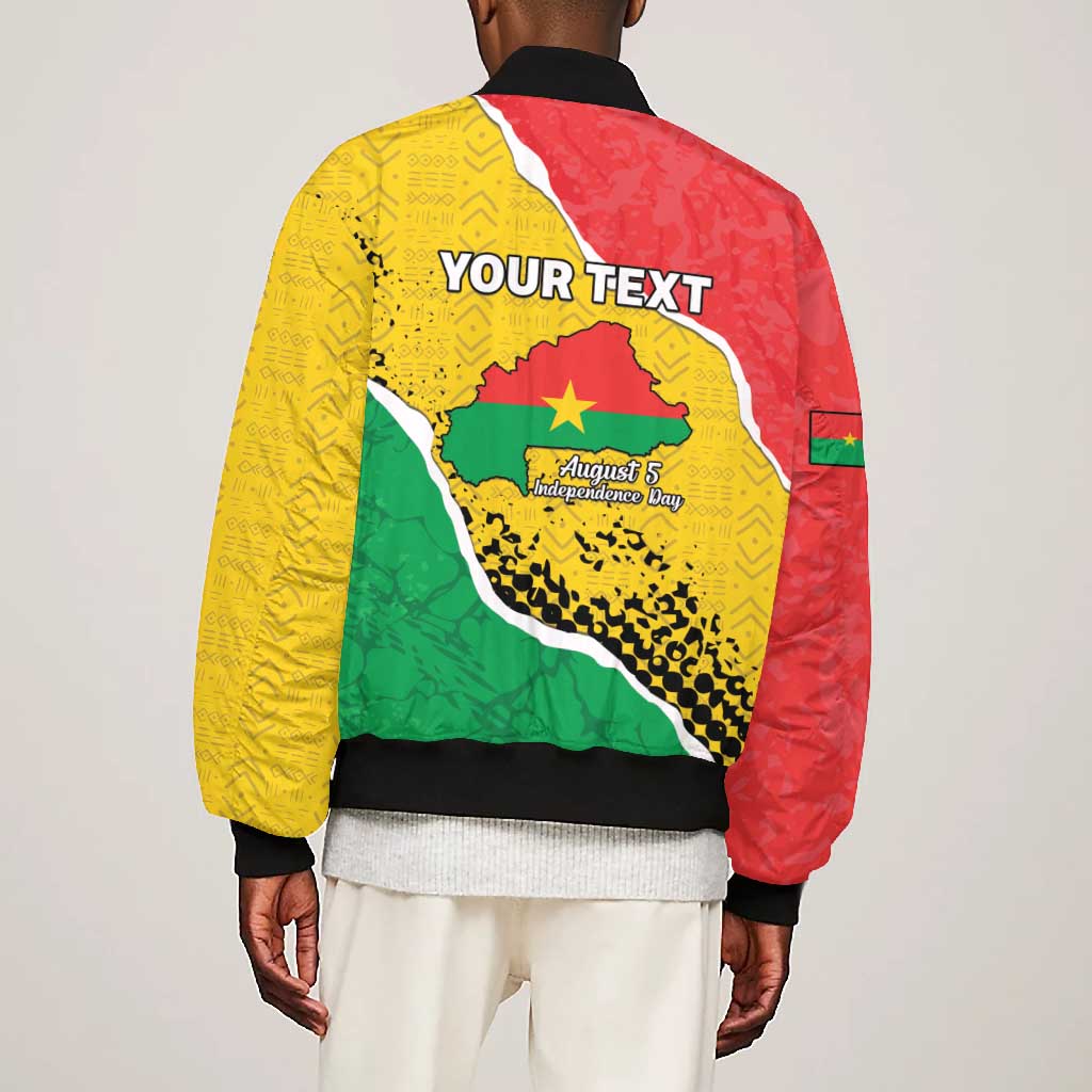 Personalized Happy Burkina Faso Bomber Jacket Independence Day - Bogolan Pattern - African Pride