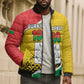 Personalized Burkina Faso Independence Day Bomber Puffer Jacket Coat Of Arms - Grunge Style